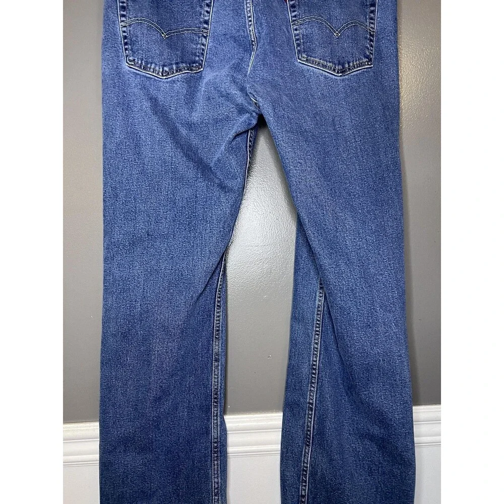 Levis 527 Jeans Mens 42x32 Blue Slim Bootcut Stretch Denim Medium Wash Pants